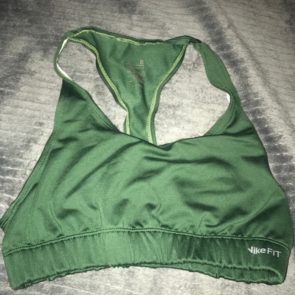 Green Nike Dryfit sports bra